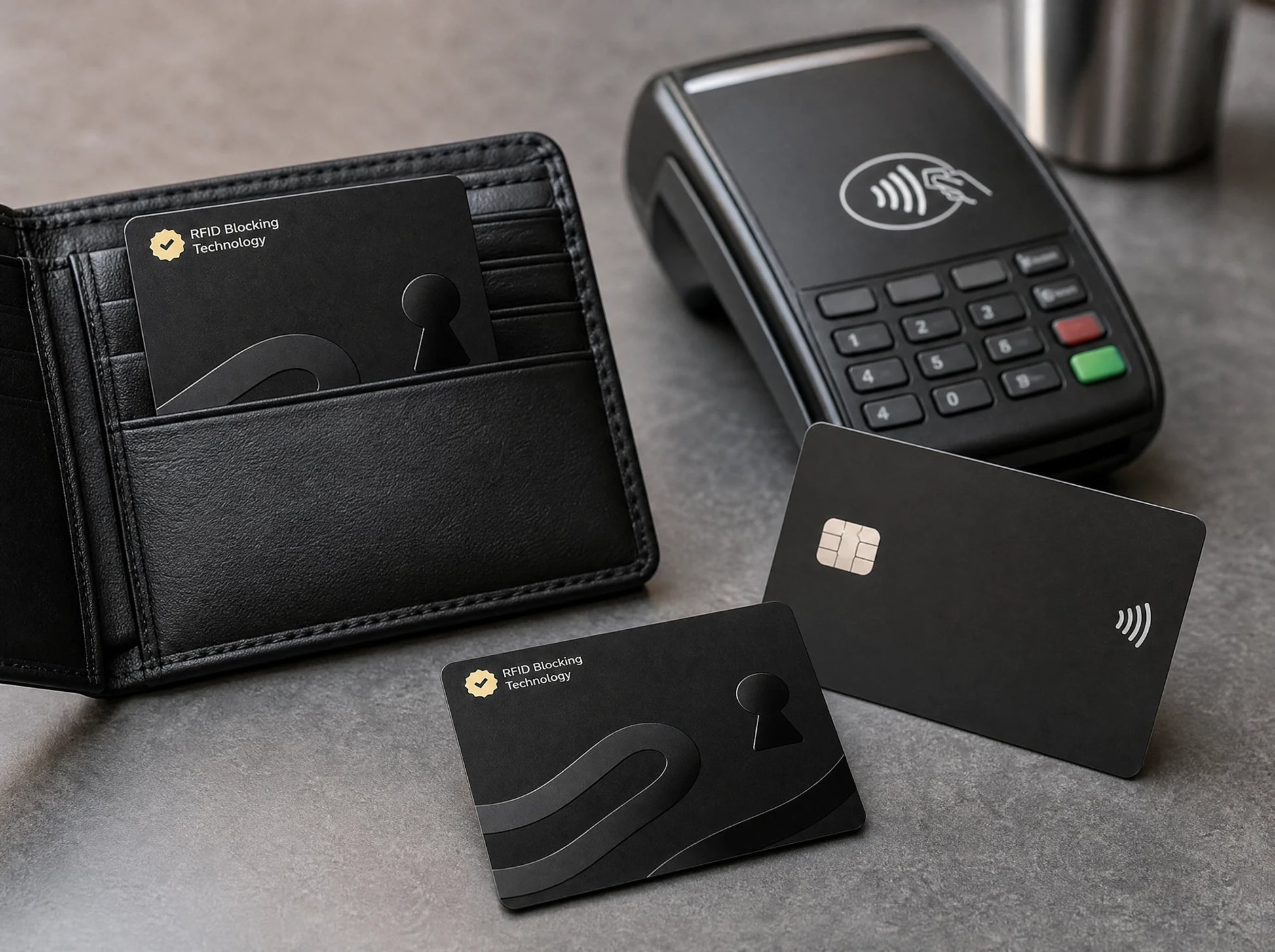 Guardality card beside a contactless payment card