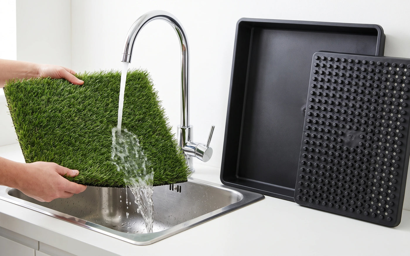 It goes in the sink.